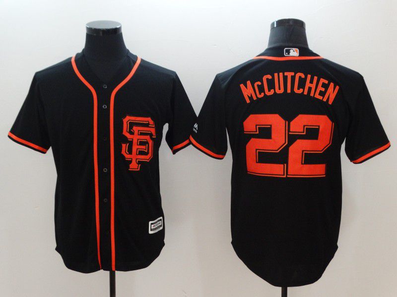 Men San Francisco Giants #22 Mccutchen Black Game MLB Jerseys->cleveland indians->MLB Jersey